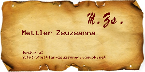 Mettler Zsuzsanna névjegykártya